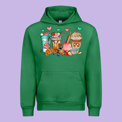 Baking Coffee Cups Urban Hoodie Designed By Jasminsmagicworld