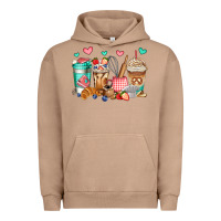 Pigment Burro baking coffee cups Urban Hoodie - Jasminsmagicworld