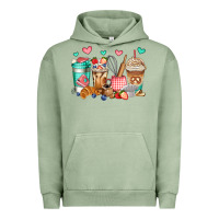 Pigment Oil Green baking coffee cups Urban Hoodie - Jasminsmagicworld