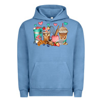 Pigment Pebble Blue baking coffee cups Urban Hoodie - Jasminsmagicworld