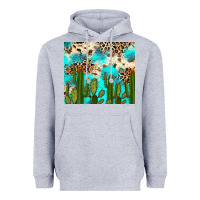 Heather Grey cactus turquoise leopard cowhide tumbler rana Heavyweight Hoodie - RanaPortraitStore