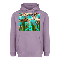 Lavender cactus turquoise leopard cowhide tumbler rana Heavyweight Hoodie - RanaPortraitStore