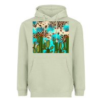 Matcha cactus turquoise leopard cowhide tumbler rana Heavyweight Hoodie - RanaPortraitStore