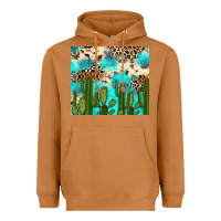 Meerkat cactus turquoise leopard cowhide tumbler rana Heavyweight Hoodie - RanaPortraitStore