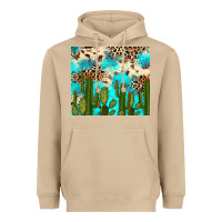 Mushroom cactus turquoise leopard cowhide tumbler rana Heavyweight Hoodie - RanaPortraitStore