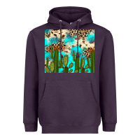 Plum cactus turquoise leopard cowhide tumbler rana Heavyweight Hoodie - RanaPortraitStore