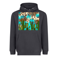 Smoke cactus turquoise leopard cowhide tumbler rana Heavyweight Hoodie - RanaPortraitStore