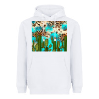 White cactus turquoise leopard cowhide tumbler rana Heavyweight Hoodie - RanaPortraitStore