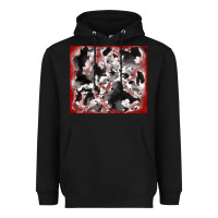 Black cowhide glitter tooled leather Heavyweight Hoodie - RanaPortraitStore