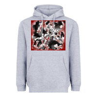 Heather Grey cowhide glitter tooled leather Heavyweight Hoodie - RanaPortraitStore