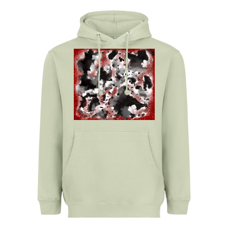 Cowhide Glitter Tooled Leather Heavyweight Hoodie by RanaPortraitStore | Teevron