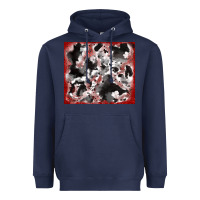 Navy cowhide glitter tooled leather Heavyweight Hoodie - RanaPortraitStore