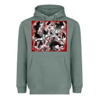 Sage cowhide glitter tooled leather Heavyweight Hoodie - RanaPortraitStore