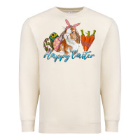 Sandshell happy easter bunny carrots and eggs Premium Sweatshirt - RanaPortraitStore