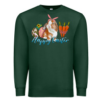 Sports Green happy easter bunny carrots and eggs Premium Sweatshirt - RanaPortraitStore