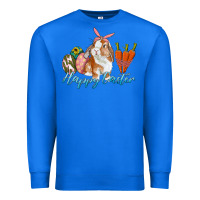 True Royal happy easter bunny carrots and eggs Premium Sweatshirt - RanaPortraitStore