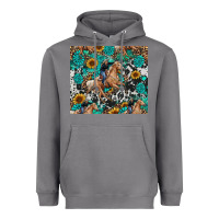 Storm cowgirl sunflower turquoise Heavyweight Hoodie - RanaPortraitStore