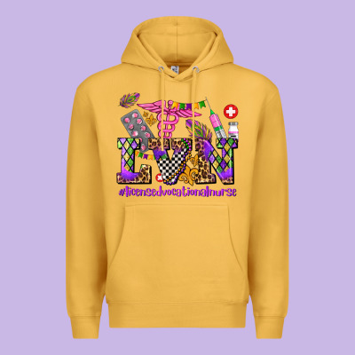 Mardi Gras  Lvn Licensed Vocational Nurse Premium Hoodie Designed By Adodesignshop