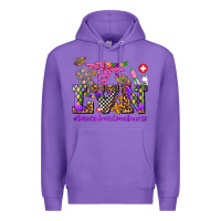 Purple mardi gras  lvn licensed vocational nurse Premium Hoodie - AdoDesignShop