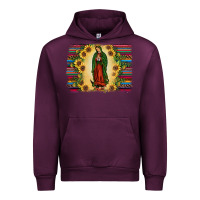 Mauve Wine serape our lady of guadalupe Urban Hoodie - JahusDesignShop