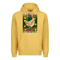 Antique Gold Christmas Chicken Premium Hoodie - Artiststas