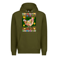 Army Green Christmas Chicken Premium Hoodie - Artiststas