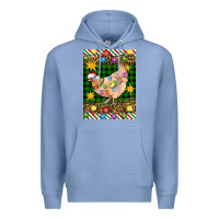 Colony Blue Christmas Chicken Premium Hoodie - Artiststas