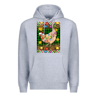 Heather Grey Christmas Chicken Premium Hoodie - Artiststas