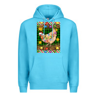 Ocean Blue Christmas Chicken Premium Hoodie - Artiststas