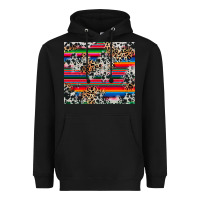 Black cowhide leopard serape Heavyweight Hoodie - RanaPortraitStore