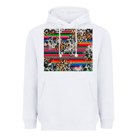 White cowhide leopard serape Heavyweight Hoodie - RanaPortraitStore