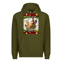 Army Green Christmas coop animals Premium Hoodie - Artiststas
