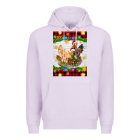 Lilac Christmas coop animals Premium Hoodie - Artiststas