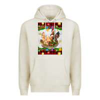 Oatmeal Heather Christmas coop animals Premium Hoodie - Artiststas