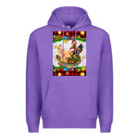 Purple Christmas coop animals Premium Hoodie - Artiststas