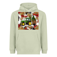 Matcha christmas farm tractor Heavyweight Hoodie - RanaPortraitStore