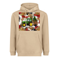 Mushroom christmas farm tractor Heavyweight Hoodie - RanaPortraitStore
