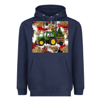 Navy christmas farm tractor Heavyweight Hoodie - RanaPortraitStore