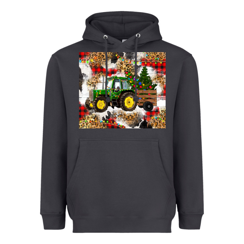 Christmas Farm Tractor Heavyweight Hoodie by RanaPortraitStore | Teevron