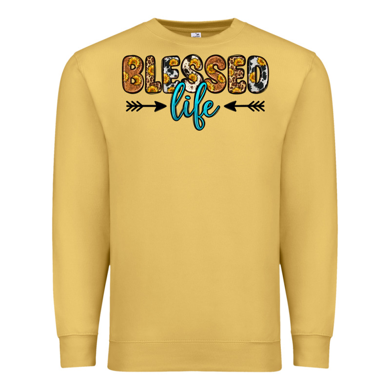 Blessed Life Premium Sweatshirt by Zillion Design Studio | Teevron