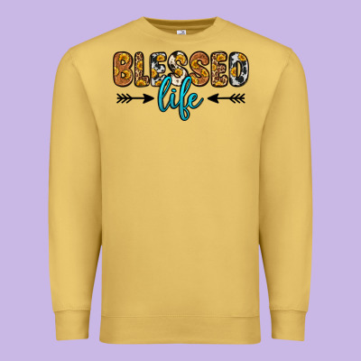 Blessed Life Premium Sweatshirt Designed By Zillion Design Studio