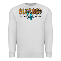 Dove Grey blessed life Premium Sweatshirt - Zillion Design Studio
