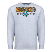 Heather Grey blessed life Premium Sweatshirt - Zillion Design Studio
