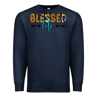 Navy blessed life Premium Sweatshirt - Zillion Design Studio