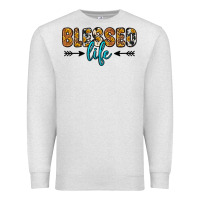 Oatmeal Heather blessed life Premium Sweatshirt - Zillion Design Studio