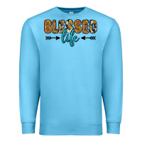 Ocean Blue blessed life Premium Sweatshirt - Zillion Design Studio