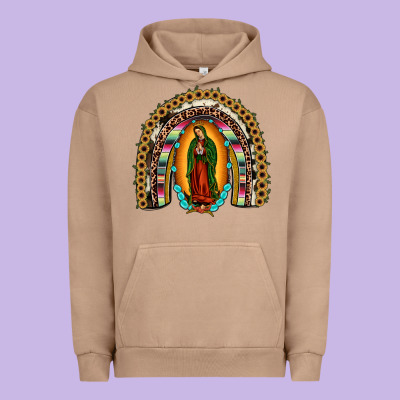 Our Lady Of Guadalupe Rainbow Urban Hoodie Designed By Jahusdesignshop