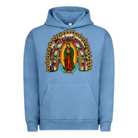 Pigment Pebble Blue our lady of guadalupe rainbow Urban Hoodie - JahusDesignShop