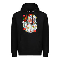 Black santa with little christmas Premium Hoodie - AdoDesignShop