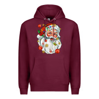 Burgundy santa with little christmas Premium Hoodie - AdoDesignShop